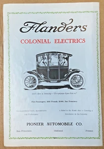 Vintage 1911 Flanders Colonial Electrics, Car / Automobile Print Ad - Picture 1 of 2