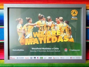 Framed 2019 MATILDAS Poster - 45cm x 32cm x 3cm Australia Sam Kerr World Cup - Bild 1 von 1