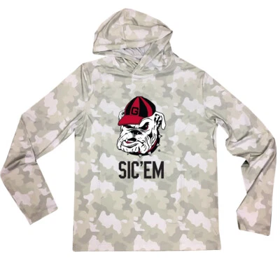 Wes and Willy Mens College UPF 50+ Rash Guard Hooded T-Shirt - Image 1 of 2