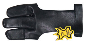 ARCHERY GLOVE THREE FINGER Genuine Leather FROM USA FOR BOW ARROW SHOOTING