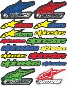 Set 16 adesivi in vinile sticker moto bici tuning auto power - Foto 1 di 2