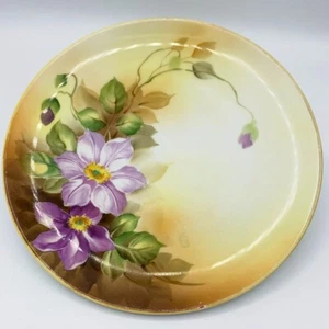 Nippon Hand Painted Porcelain Plate Signed W Rose - Picture 1 of 4
