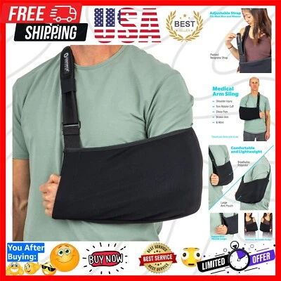Doctor Recommended Adjustable Arm Sling - Support for Shoulder & Elbow Injuries - Image 1 of 4