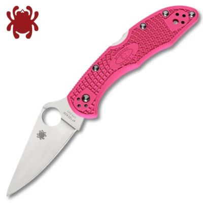 Spyderco Delica 4 S30V hoja lisa satinada, manijas FRN C11FPPNS30V rosa Foto 1 de 3