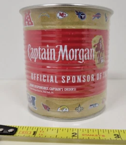 Captain Morgan Rum Metal Tin Can Cup Official NFL Football Team Logos - Picture 1 of 10