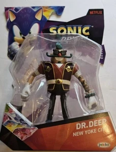 Jakks Sonic Prime Wave 3 New Yoke City Dr. Deep 5" Action Figure New - Picture 1 of 2