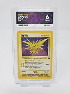 Zapdos 15/62 Ace 6 EX/MT Fossil Pokemon Karte Holo Rare Vintage WOTC Graded ENG - Bild 1 von 4