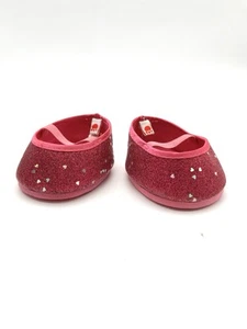 Build-A-Bear Rojo Brillo Corazón Zapatos Planos Rosa Espuma Brillante Día de San Valentín - Imagen 1 de 6