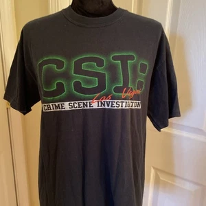 CSI-Las Vegas Black Tee Mens Size Medium - Picture 1 of 3