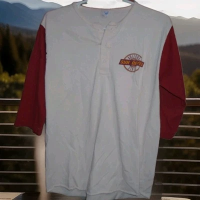 ARIZONA STATE UNIVERSITY VINTAGE 1980S RAGLAN BUTTON TSHIRT UNISEX ADULTS LARGE - Image 1 of 4