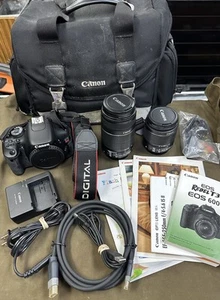 Canon EOS Rebel T3i - 18 MP Digital SLR Camera w/ 2 Lenses 1(8-55mm, 55-250mm) - Picture 1 of 18