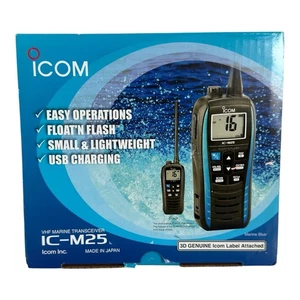 ICOM IC-M25 Handheld Floating VHF Marine Transceiver - Blue Trim - Bild 1 von 5