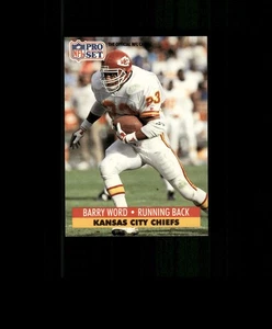 1991 Pro Set #108 Barry Word Football Card  Chiefs - Picture 1 of 2
