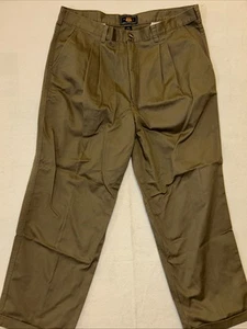 "Pantalón Route 66 Hombre Verde Plisado Informal Caqui Talla 42"" X 30"" Con Etiqueta" - Imagen 1 de 5