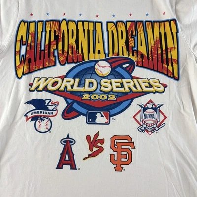 Vintage Anaheim Angels Shirt Mens Small MLB Baseball San Francisco Giants 2002 - Image 1 of 4