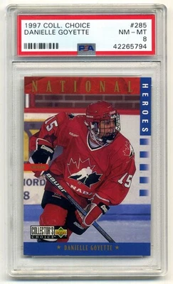 1997 Collector's Choice #285 Danielle Goyette Rookie Card PSA 8 Team Canada HOF - Image 1 of 2