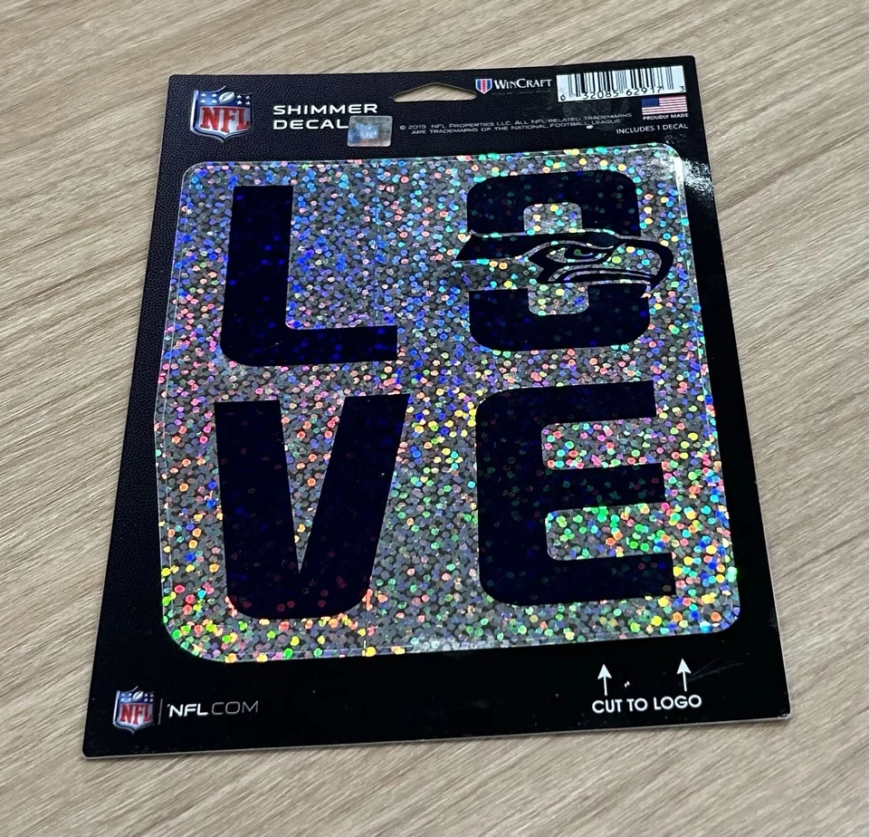 Seattle Seahawks LOVE Licencia 5 X 7 NFL Calcomanía Brillante ¡Por WinCraft! Foto 1 de 1