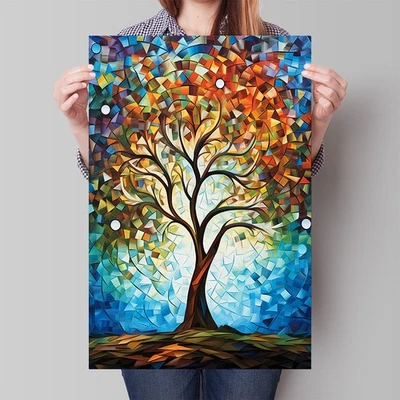 Colorful Abstract Tree Canvas Painting Canvas Wall Art Home Decor Poster & Print - Image 1 of 4