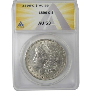 1896 O Morgan Dollar AU 53 ANACS Silver $1 Coin SKU:I18976 - Picture 1 of 4