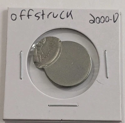 2000-D Denver Jefferson Nickel 75 % Off Center Struck Error  - Image 1 of 3