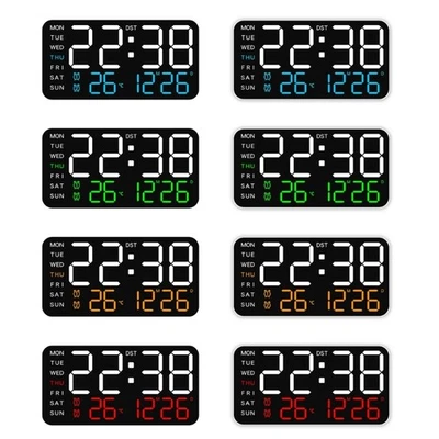 Contemporary Digital Clock Large Number For Easy Viewing Temperature Display - Image 1 of 4