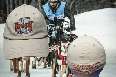 75th Fur Rondy Iditarod  Hat Cap sled dogs mushing Anchorage Alaska fitted S/M - Image 1 of 4
