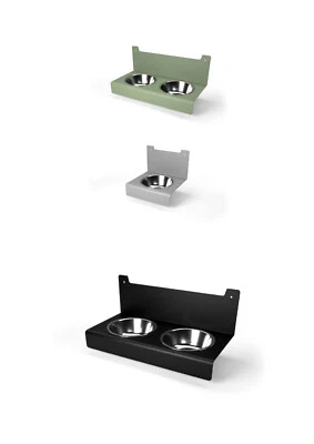 B-Ware PADOR Futterstation Set Hund Hundebar Napf Fressnapf Gr. M Wandmontage - Bild 1 von 4