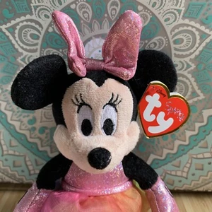 TY Beanie Baby 8" Disney Sparkle Minnie Mouse A Ballerina - Plush Animal Toy - Picture 1 of 6