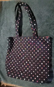 Vera Bradley Polka Dot Glenna Havana Dots Lining Tote Purse Handbag shoulder - Picture 1 of 3