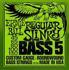 Ernie Ball 2836 Regular Slinky Roundwound 5 String Bass Guitar Strings  45 - 130