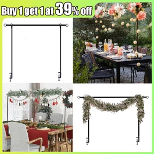 Black Metal Over Table Tabletop Rod Hanging Lever Stand Display Pole Decoration - Picture 1 of 18