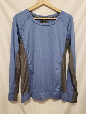 RBX Sweatshirt Women Large Blue Gray Fitted Slim Fit Scoop Neck Athletic - Image 1 of 4