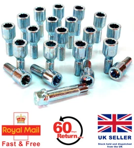 20 x alloy wheel tuner bolts M12 x 1.5 with 17mm hex star key - Lotus - Picture 1 of 6
