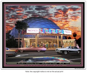 IMPRESIÓN ARTÍSTICA CINE TEATRO CINEMATOGRÁFICA CINERAMA de colección por Larry Grossman - Imagen 1 de 2