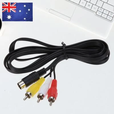 AV Connection Adapter Wire 3RCA Cord for Sega Genesis 2 3 - Image 1 of 4