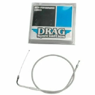 Braided Idle Cable w/90 Degree Elbow for Harley 1990-95 FLST FXST FXR 56342-90 - Image 1 of 4