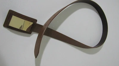 Cinturón de cuero genuino Chico's tabaco-marrón reptil-repujado dorado-acento M/L Foto 1 de 4