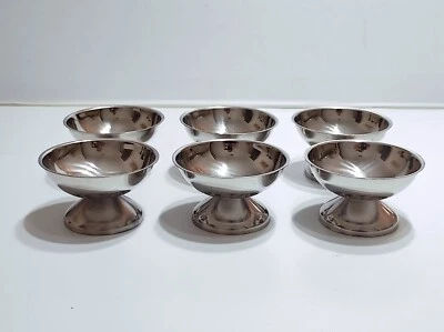 Coppette macedonia Coppe gelato servizio da 6 persone bicchieri in acciaio inox - Immagine 1 di 4