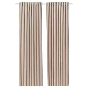 IKEA SANELA Samt Gardinen in beige Größe 140 breit x 250 cm Tropfen 405.898.80 - Bild 1 von 7