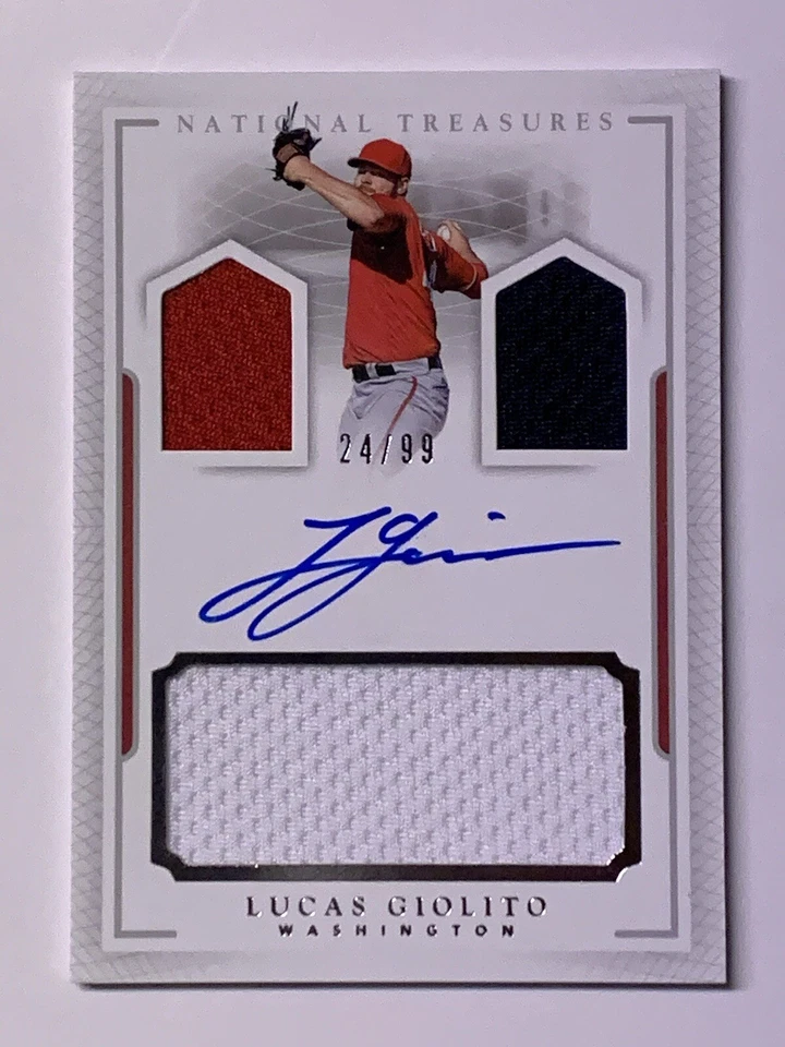 Lucas Giolito National Treasures 2016 3 Color RPA /99 Angels NM-MT - Image 1 of 2