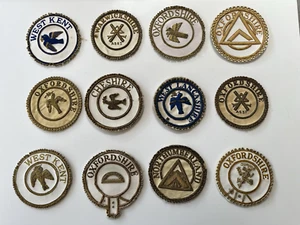 Lote de 12 insignias de delantal masónico de colección Oxfordshire - Imagen 1 de 24