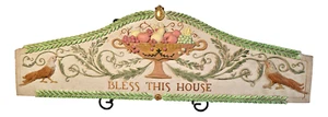 Decorative Wall Plaque & Stand Large Tuscan Kitchen Bless This Home - Picture 1 of 5