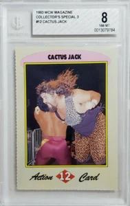 1993 WCW Magazine #12 Cactus Jack / Mick Foley Rookie Card RC BGS 8 NM-MT - Picture 1 of 4