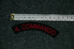 BRITISH FRENCH NO 4 COMMANDO WWII PATTERN CLOTH SHOULDER TITLE SINGLE COPY - Picture 1 of 1