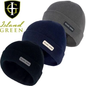 ISLAND GREEN HERREN GOLF GESTRICKT WINDDICHT THEMAL WINTER GOLF BEANIE MÜTZE