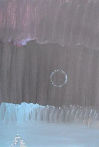 Sergio DANGELO MAROSI e PLENILUNIO Tecnica Mista cartoncino cm 35x24 surrealista - Picture 1 of 1