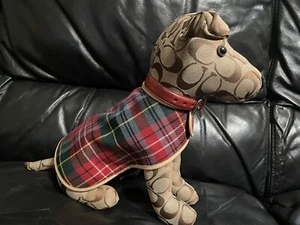 Coach Khaki Signature collectible Dog - Picture 1 of 12