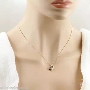 HIGH END 0,25 CT. TANSANIT & DIAMANT ANHÄNGER STIL HALSKETTE 14K GELBGOLD 18” - Bild 1 von 5