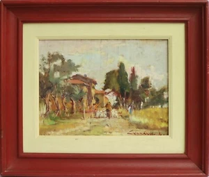 Painting Picture DIPINTO OLIO su TAVOLA CANACCINI Luciano " Paesaggio Toscano " - Picture 1 of 3