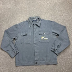 VINTAGE French Jacket Adult Extra Small Blue Workwear Chore Canvas Military Men - Picture 1 of 9